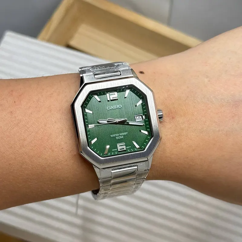 Casio Enticer Sporty Green Texture Dial Men's Watch- MTP-B195D-3AV